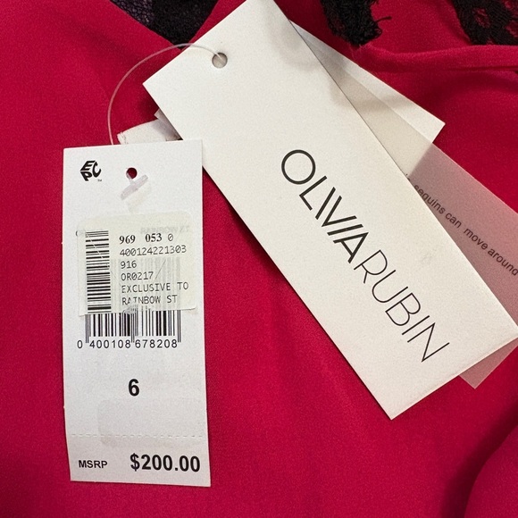 Olivia Rubin Flora Cami Pre Fall Stripe Sequin Lace Camisole Top Size 6 NEW NWT - Picture 8 of 12